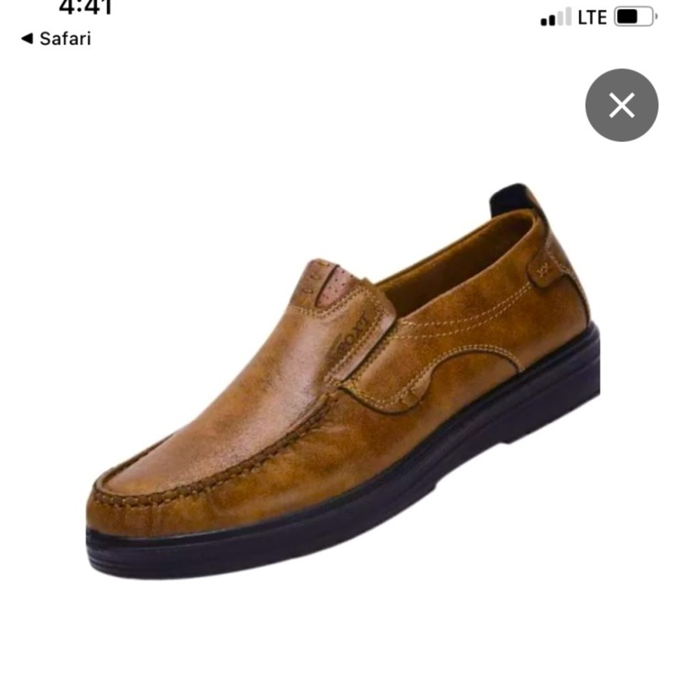 Spoxt Men’s Brown Leather Slip on Shoes Loafers sz 11